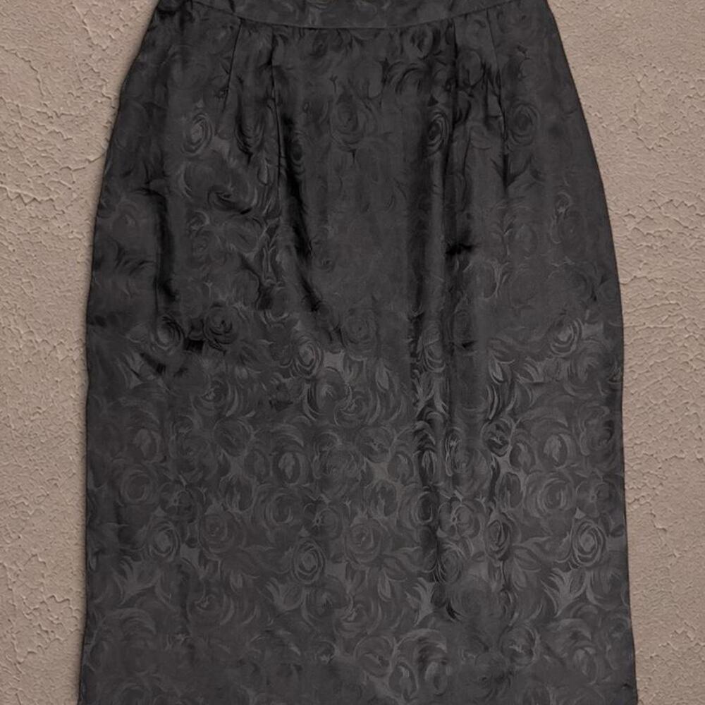 Adrianna papell black silk midi
